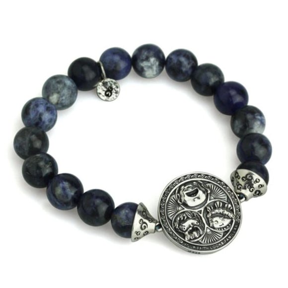 OHM Beads "Belief" Stretch Bracelet - Blue Sodalite - Picture 12 of 13